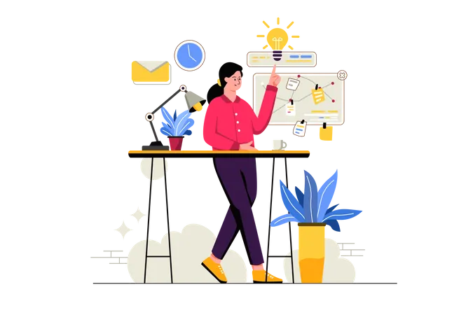 Business Strategy Flat Vector Illustration