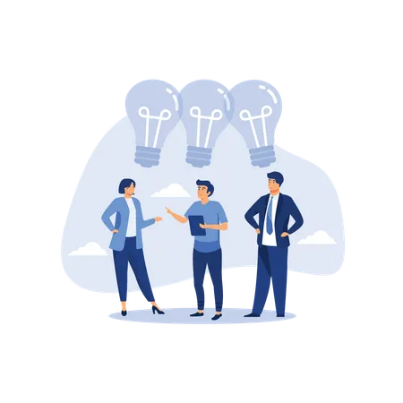 Business idea collaboration Illustration