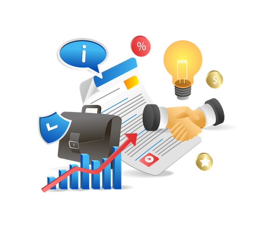 Business Idea Collaboration  Illustration