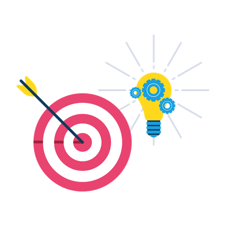 Business idea for business goal  Illustration