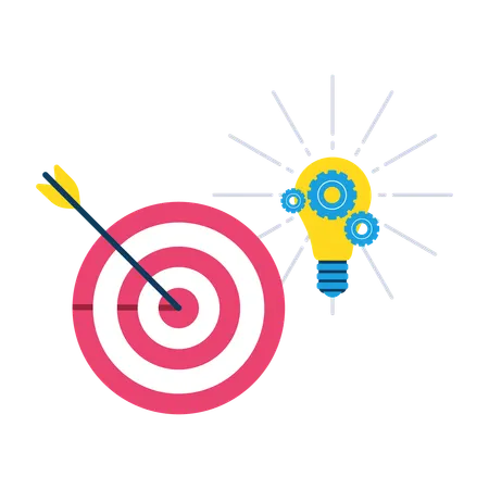 Business idea for business goal  Illustration