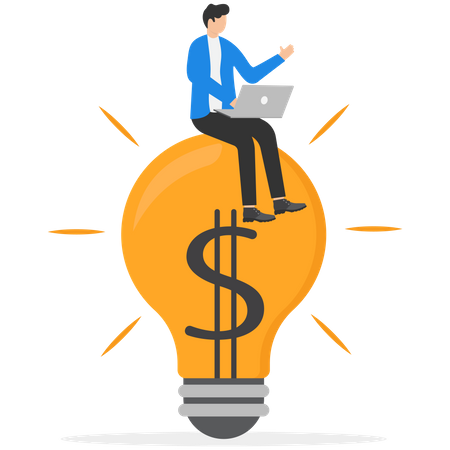 Business idea to make money profit  Illustration