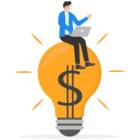 Business idea to make money profit  Illustration