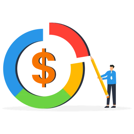 Business income chart  Illustration