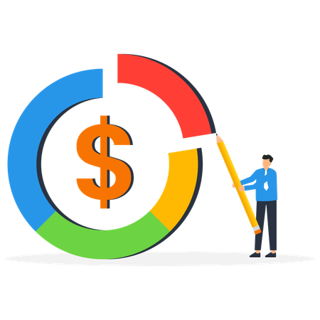 Business income chart  Illustration