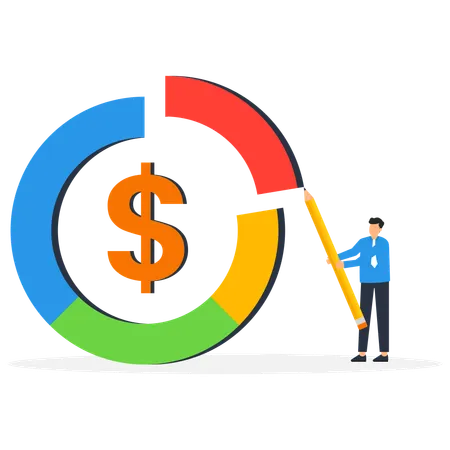 Business income chart  Illustration