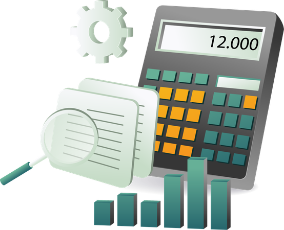 Business income growth calculation tool  Illustration