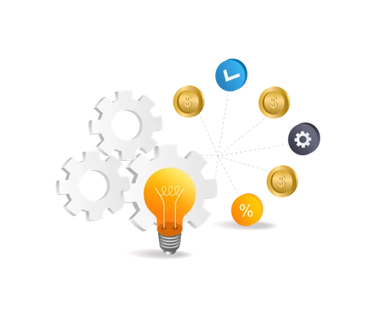 Business Income Idea  Illustration