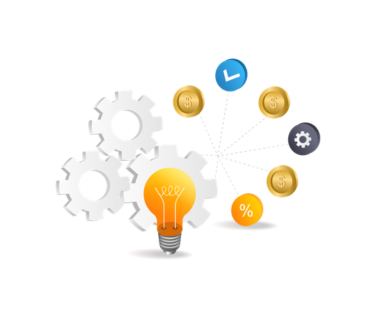 Business Income Idea  Illustration