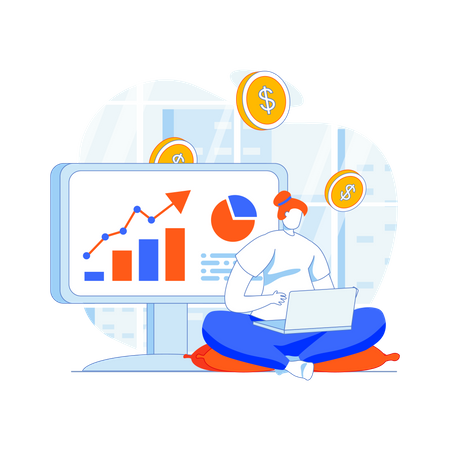 Business income tracking Illustration