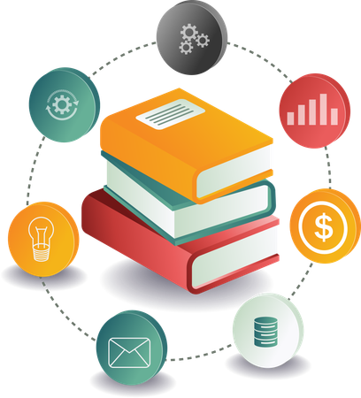 Business information book  Illustration