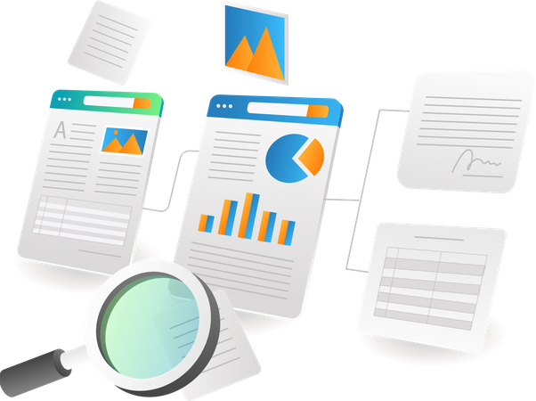 Business information data  Illustration