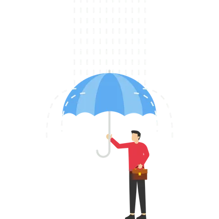 Umbrella Protection Social Security Double Safety Life Safety Vector Illustration Design Concept In Flat Style Illustration