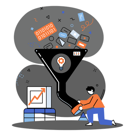 Business Intelligence-Datenanalyse  Illustration