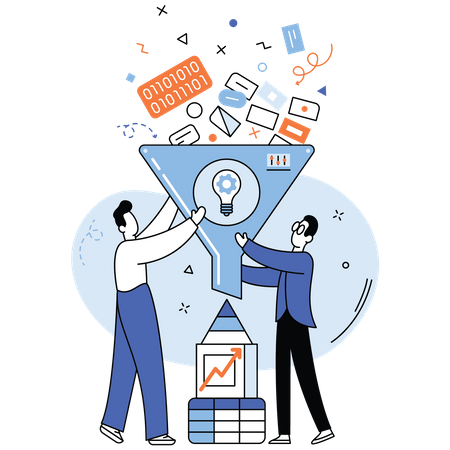 Business Intelligence-Datenanalyse  Illustration