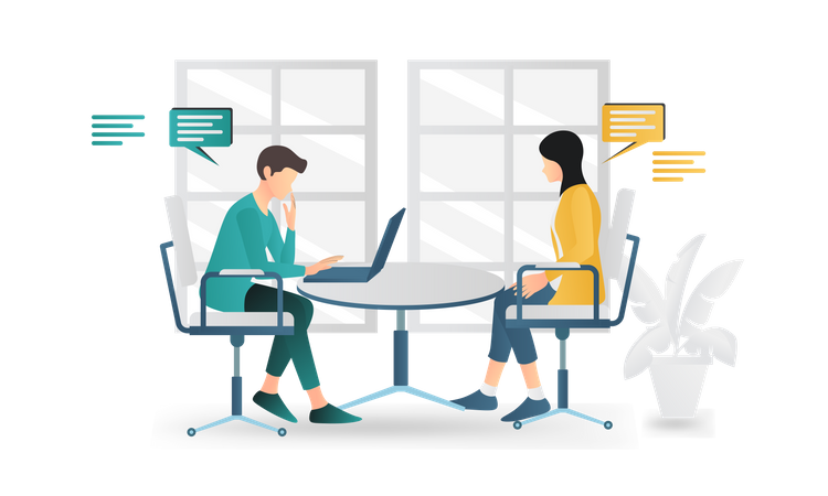 Business Interview Process Illustration