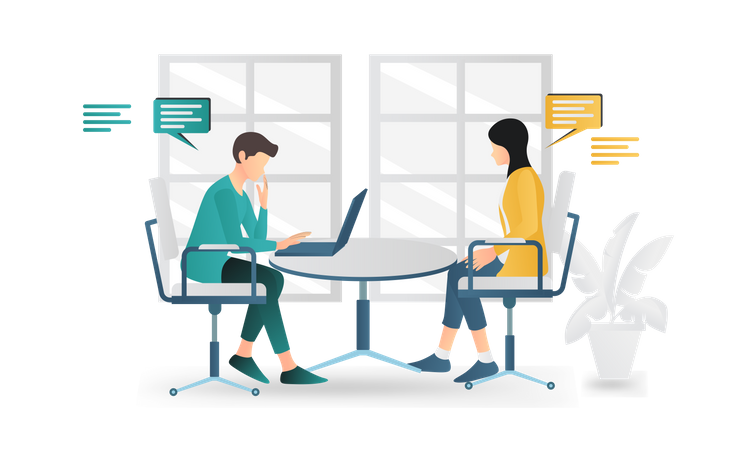 Business Interview Process  Illustration