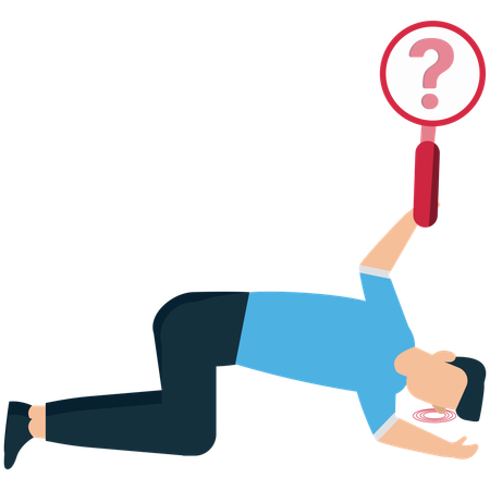 Business Investigation with Magnifying Glass  Illustration