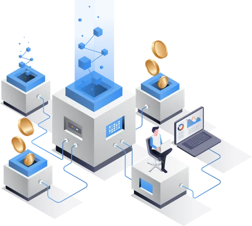 Business investment analytics  Illustration