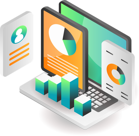 Business investment data analysis account  Illustration