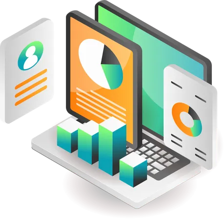 Business investment data analysis account  Illustration