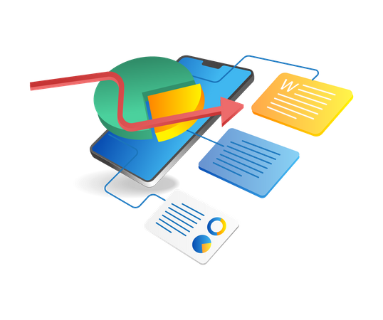 Business investment data analysis  Illustration