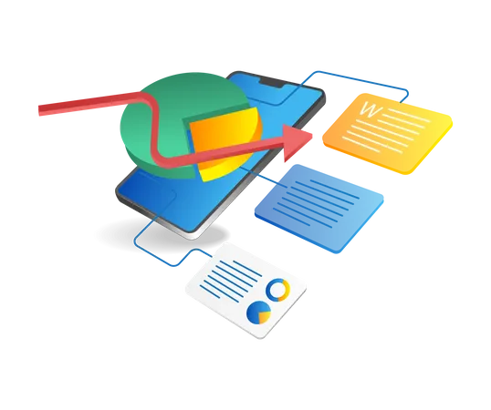 Business investment data analysis  Illustration