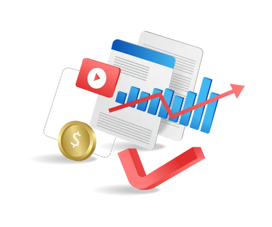 Business investment growth  Illustration