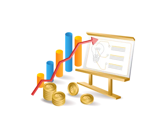 Business investment growth  Illustration