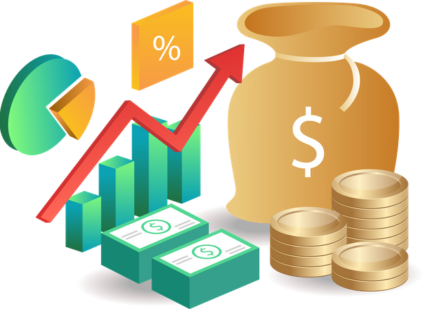 Business investment growth  Illustration