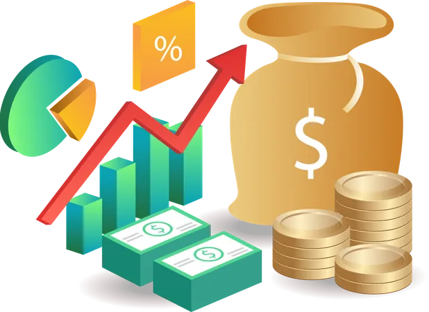 Business investment growth  Illustration