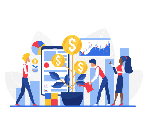 Business investment  Illustration