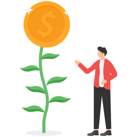 Business investment plant  Illustration