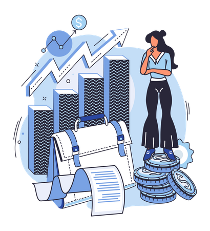 Business investment portfolio analysis  Illustration