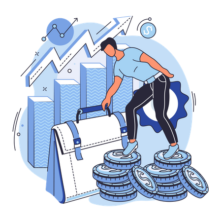 Business investment portfolio  Illustration