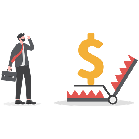 Business investment risk  Illustration