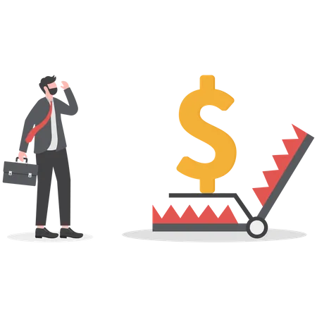 Business investment risk  Illustration