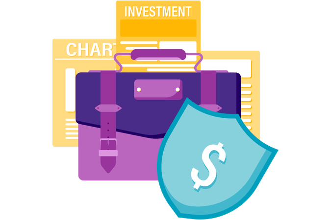 Business investment security  Illustration