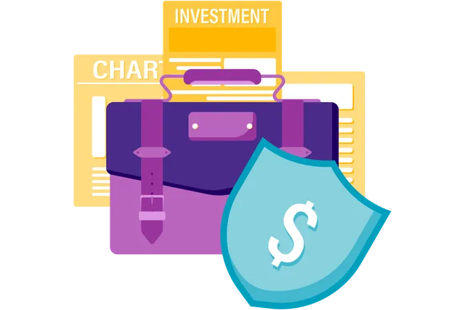 Business investment security  Illustration