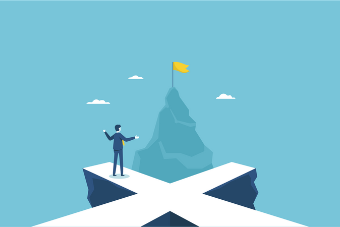 Business investor making decision  Illustration