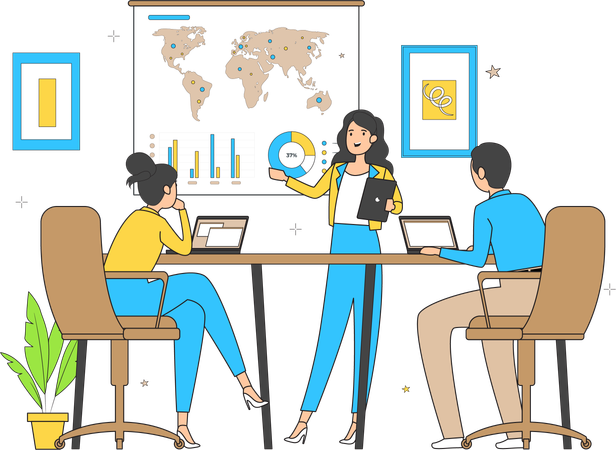 Business Investor Meeting  Illustration