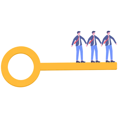Business key to success  Illustration