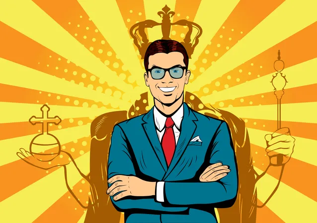 Business king  Illustration