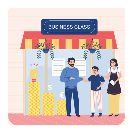 Business Class  Illustration