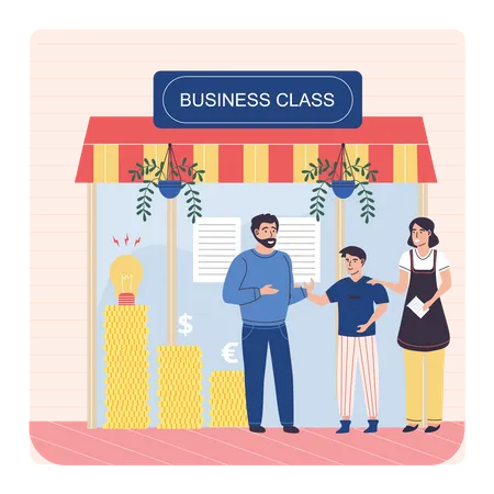 Business Class  Illustration