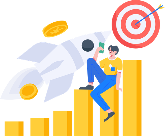 Business Launch analytics  Illustration