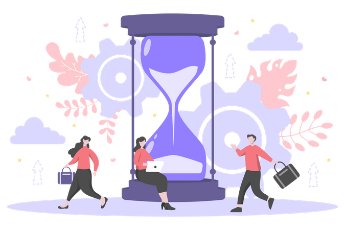 Business launch deadline  Illustration