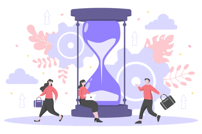 Business launch deadline  Illustration