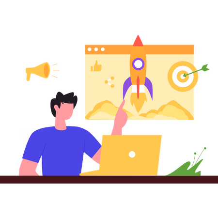 Business launch  Illustration