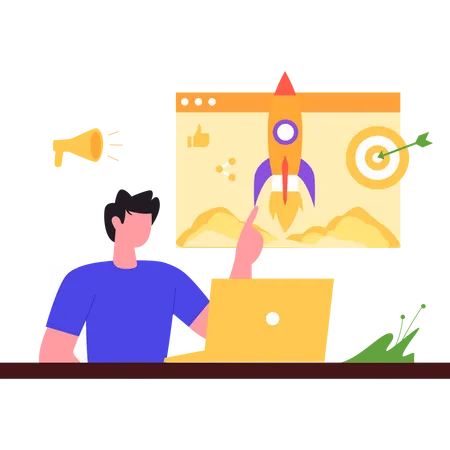 Business launch  Illustration